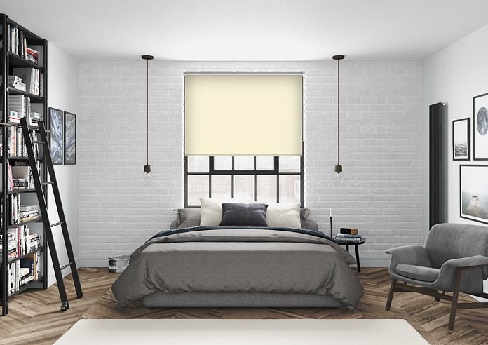 Energy Saving (Blackout), Cream - Motorised Roller Blind - Image 5